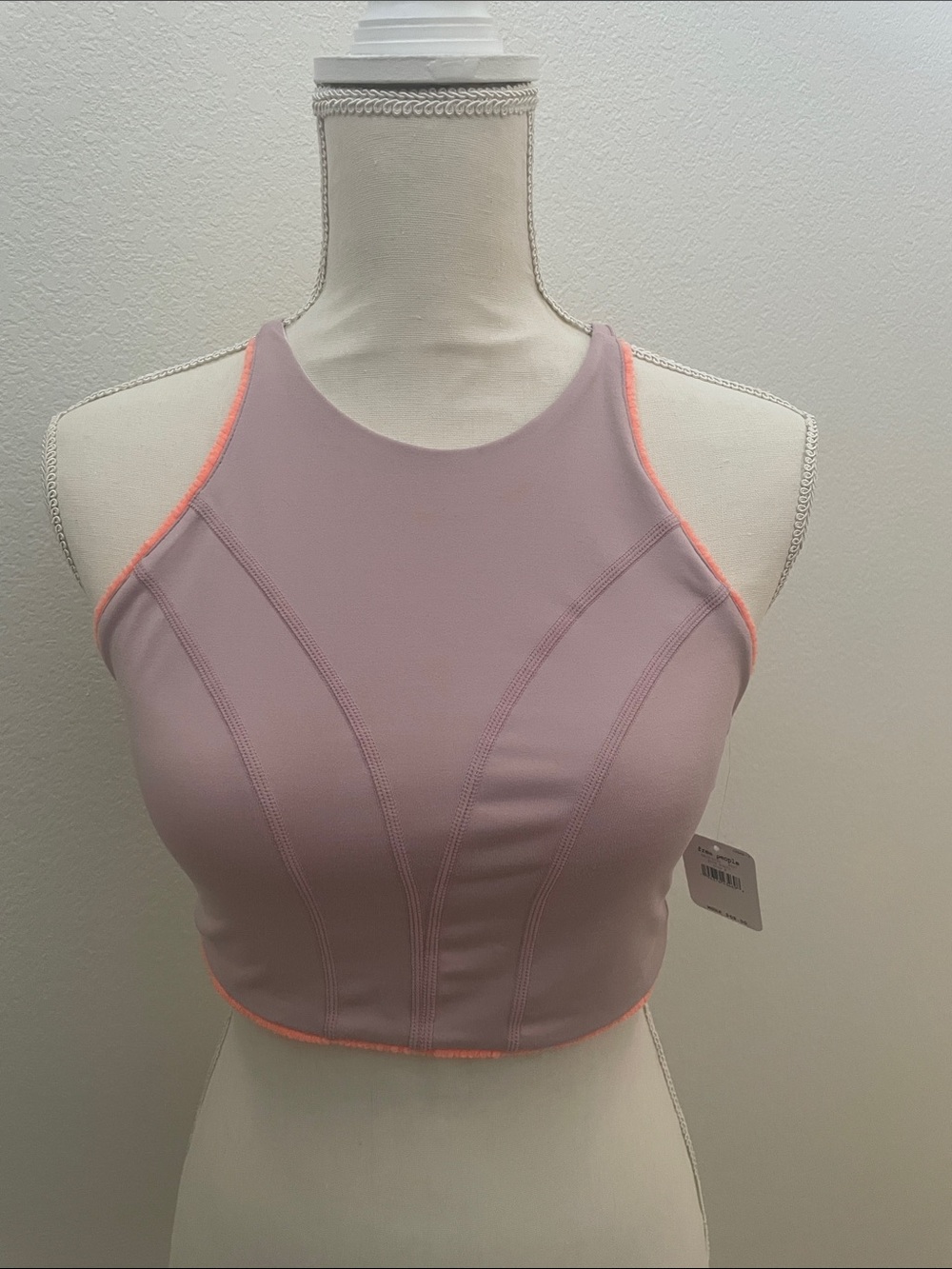 FP Movement by Free People Pink Pearl High-Neck Crop Sports Bra Top